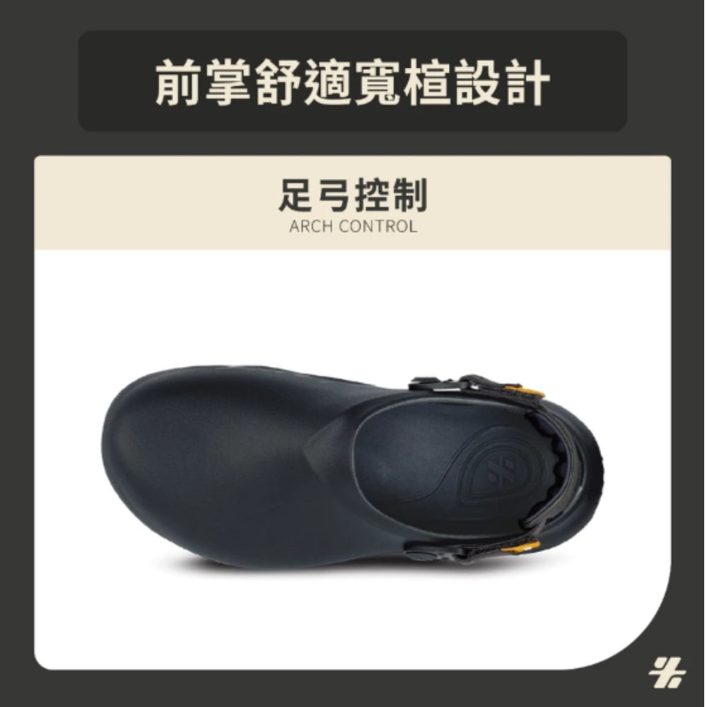 Formula 足弓控制拖鞋 男 (經典黑)