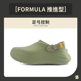 Formula 足弓控制拖鞋 男 (橄欖綠)